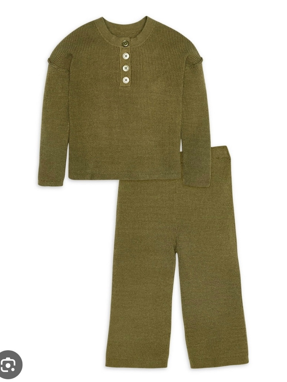 Modern Moments Henley Sweater and Wide-Leg Pant Set